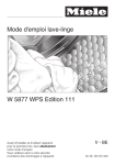 Mode d`emploi lave-linge W 5877 WPS Edition 111