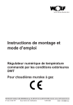 Instructions de montage et mode d`emploi Régulateur