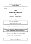 THÈSE POUR LE DIPLÔME D`ÉTAT DE DOCTEUR EN MÉDECINE