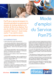 Mode d`emploi du Service Pam75