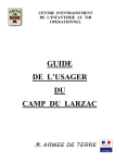 GUIDE DE L`USAGER DU CAMP DU LARZAC