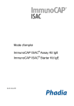 Mode d`emploi ImmunoCAP ISAC Assay Kit IgE