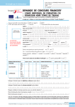 DEMANDE DE CONCOURS FINANCIER