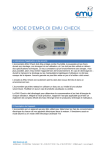 MODE D`EMPLOI EMU CHECK