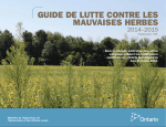 Guide de lutte contre les mauvaises herbes 2014-2015