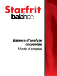 Balance d`analyse corporelle Mode d`emploi