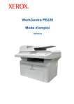 WorkCentre PE220 Mode d`emploi