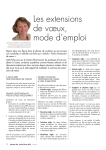 Les extensions de vœux, mode d`emploi