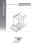 Mode d`emploi Balances NewClassic Modèles MS semi