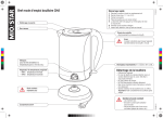 Bref mode d`emploi bouilloire CHÁ - Migros