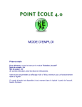 Mode d`emploi Point École 4