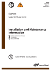 Installation and Maintenance Information