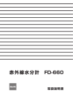 赤外線水分計FD-660 取扱説明書 Rev.0201