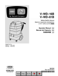 V-WD-16B, V-WD-61B Operator Manual (EN, ES