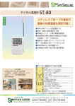 デジタル温度計 ST-80 ステンレスプローブの採用で 固体の内部温度も