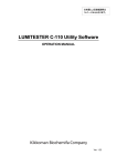 1. LUMITESTER C-110 Utility Software
