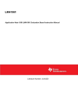 Application Note 1599 LMH1981 Evaluation Board Instruction Manual