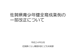 資料1 佐賀県青少年健全育成条例の一部改正について