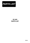 SC-920 PARTS LIST