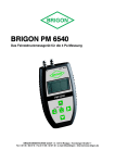 BRIGON PM 6540 - Brigon Messtechnik & Co. KG