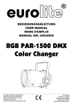 Eurolite RGB PAR-1500 DMX color changer user manual