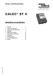 Montage- und Bedienungsanleitung: CALEC® ST II