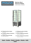 Stainless Steel Patisserie Display Instruction manual