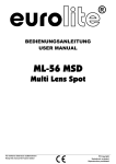 EUROLITE ML-56 CDM Multi Lens Spot User Manual