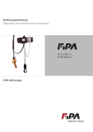 Bedienungsanleitung Operating and maintenance instructions FIPA