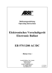 Elektronisches Vorschaltgerät Electronic Ballast EB 575/1200 AC/DC