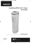 Oscillating HEPA+UV-C Tower Air Purifier