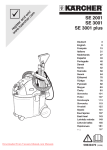 Karcher SE 3001 Vacuum Cleaner User Guide Manual Instruction
