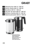 Wasserkocher WK 61 / WK 62 Electric Kettle WK 61 / WK 62