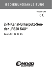 2-/4-Kanal-Unterputz-Sen- der „FS20 S4U“