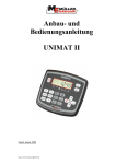 UNIMAT II - Bedienungsanleitung