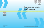 Anregung statt Aufregung