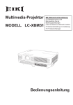Multimedia Projector MODEL LC-XBM31 (German)