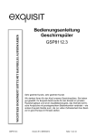 Bedienungsanleitung GSP8112.3 Geschirrspüler