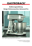 Bedienungsanleitung Design Küchenmaschine Advanced Pro