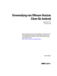 Verwendung von VMware Horizon Client für Android