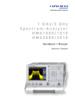1 GHz/3 GHz Spectrum-Analyzer HMS1000/1010 HMS3000/3010