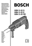 GBH 2-22 S GBH 2-22 E GBH 2-22 RE - Vejledninger til materiel fra