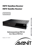 HDTV Satelliten-Receiver HDTV Satellite Receiver SXHD