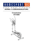 Anleitung Crosstrainer CR 4500