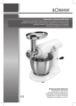 Knetmaschine mit Fleischwolf KM 369 CB Bedienungsanleitung