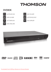 Thomson DVD80K User Guide Manual - DVDPlayer