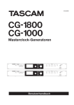 Benutzerhandbuch für Tascam CG-1800 und CG