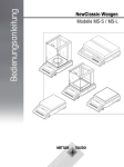 Bedienungsanleitung NewClassic-Waagen Modelle MS-S / MS-L