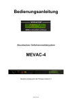 Bedienungsanleitung MEVAC-4