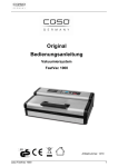 Original Bedienungsanleitung Vakuumiersystem FastVac 1000